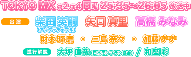 TOKYO MX 第2、第4日曜 25:35〜放送中